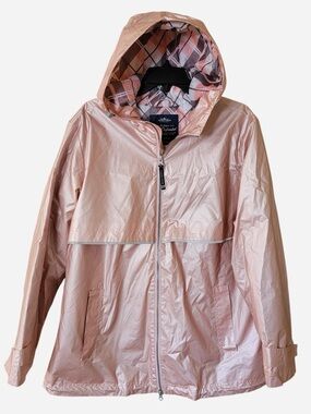 Charles River Women's Metallic Pink Rain Jacket